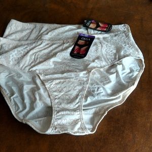 Set of 2 lace silky hipsters